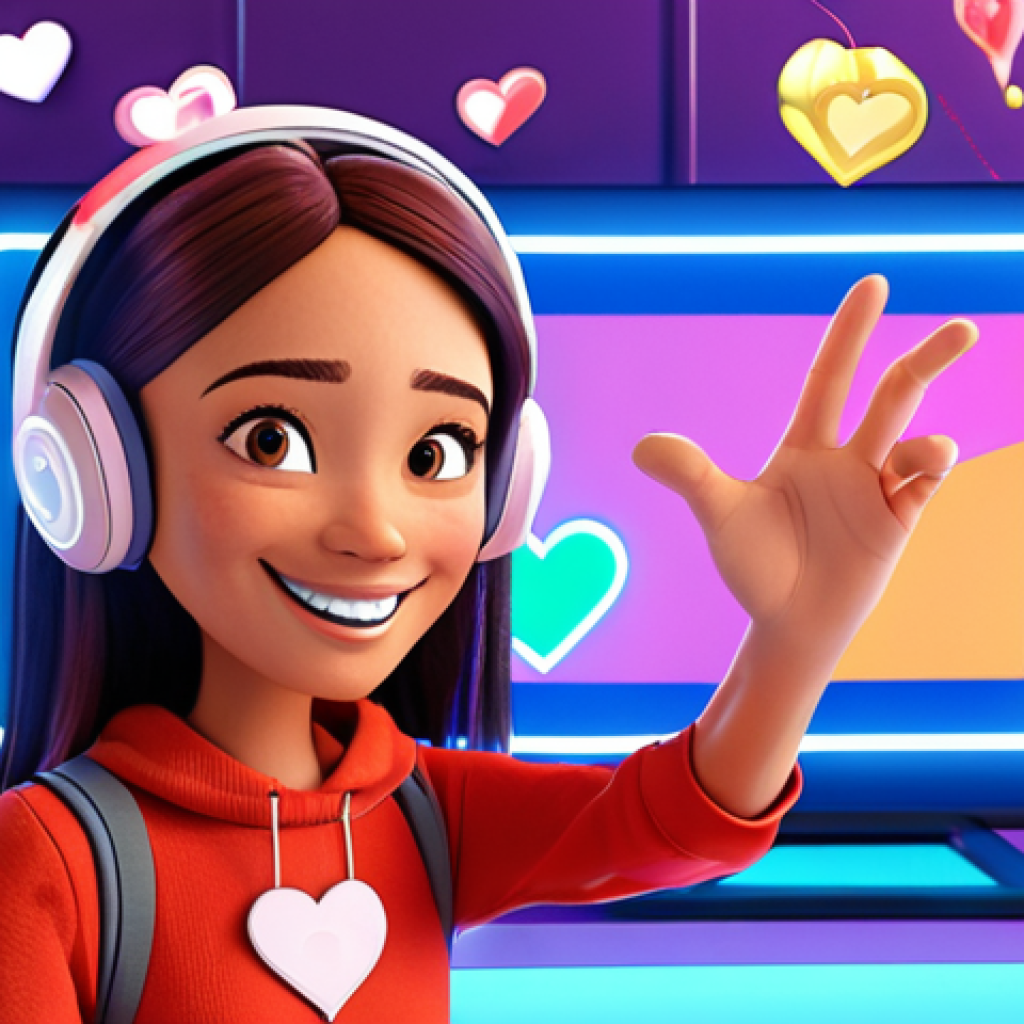 "Digital Character as a Bridge to Hearts"**
    A friendly, inviting digital brand mascot, a charming cartoon character, animated and vibrant, seamlessly interacting with diverse users in a dynamic, futuristic metaverse environment. Show the character extending a hand or a warm gesture, fostering a clear emotional connection with users who are smiling and engaged. Emphasize the seamless integration of the character within augmented reality elements, creating an immersive experience that builds brand loyalty. The scene should be bright, optimistic, and visually appealing, highlighting the magic of digital interaction.

2.  **Prompt for