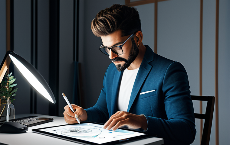 **

"A professional digital artist in their studio, designing a unique and innovative character on a tablet. The character is fully clothed in modern, stylish attire. The studio is well-lit and organized, with various design tools and reference materials visible. Safe for work, appropriate content, fully clothed, professional, perfect anatomy, natural proportions, high quality."

**