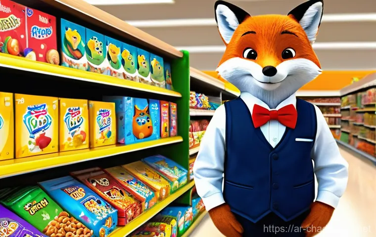 캐릭터 디자인의 경제적 가치 - **Prompt:** A cheerful, anthropomorphic fox character, with bright, friendly eyes and wearing a neat...
