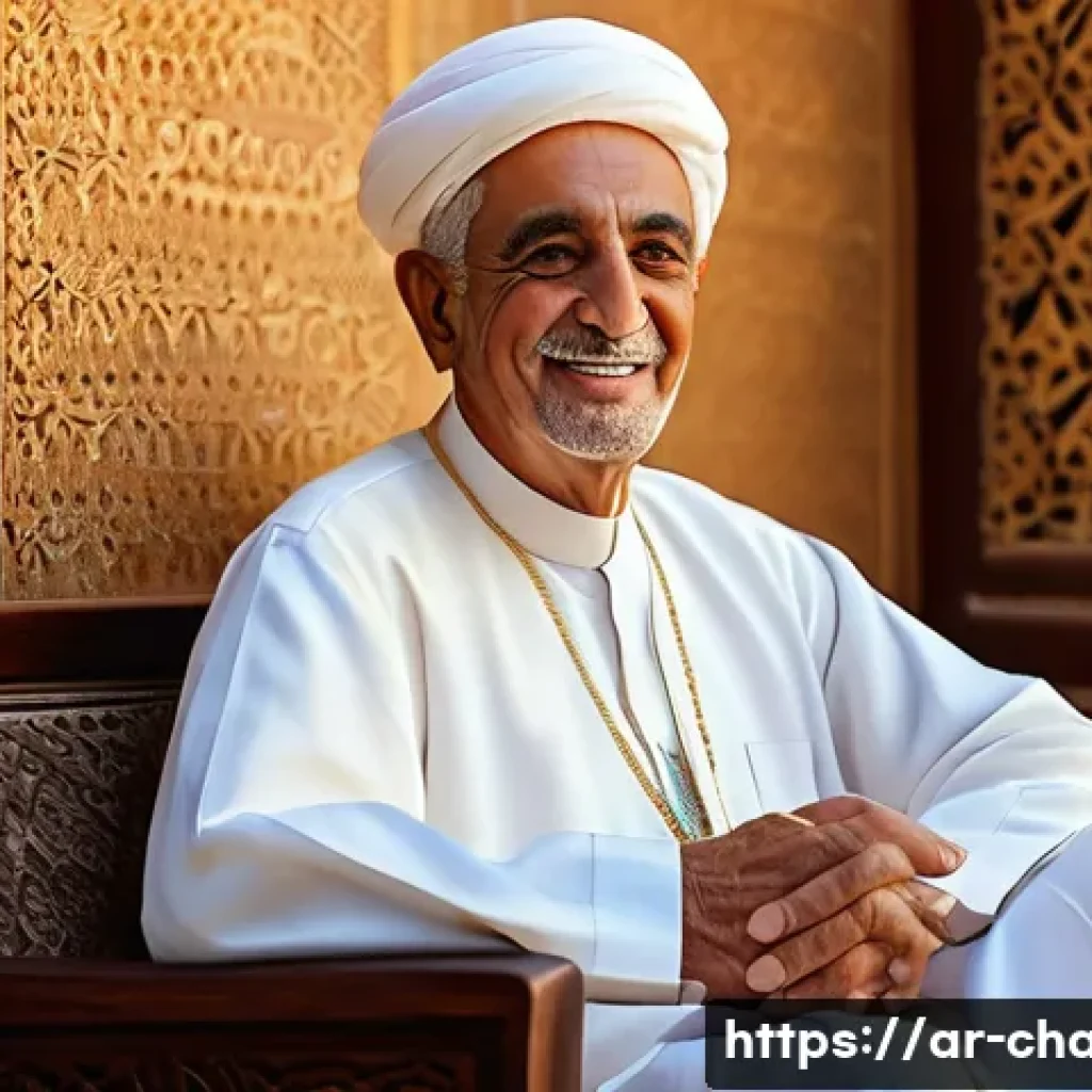 캐릭터 디자인과 사용자 경험 디자인 - **Prompt:** A serene and wise elderly Arab man, with a gentle, reassuring smile and deep, kind eyes,...