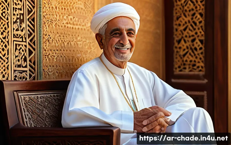 캐릭터 디자인과 사용자 경험 디자인 - **Prompt:** A serene and wise elderly Arab man, with a gentle, reassuring smile and deep, kind eyes,...