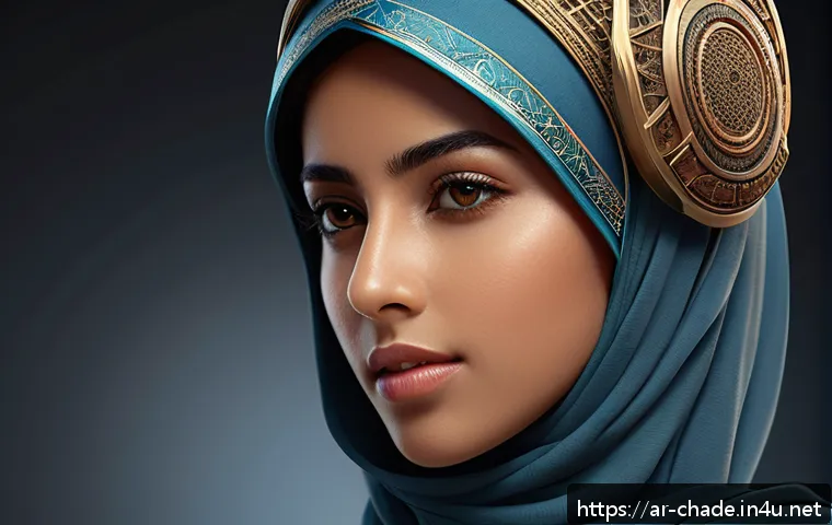 캐릭터 디자인의 학문적 발전 사례 - A highly detailed 3D character design of a young Arab woman wearing traditional modest clothing blen...
